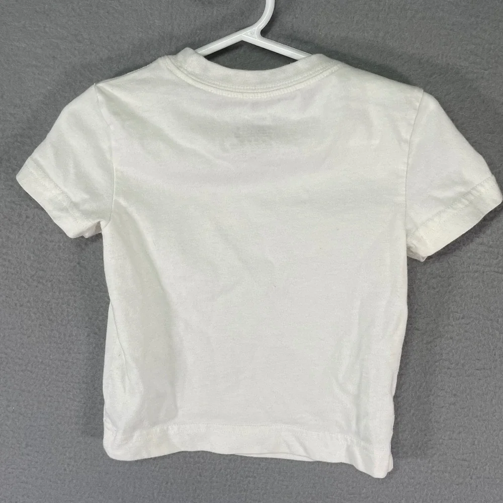 Nike Kids White Swoosh Logo TShirt Size 2T‎ Cotton Polyester Blend